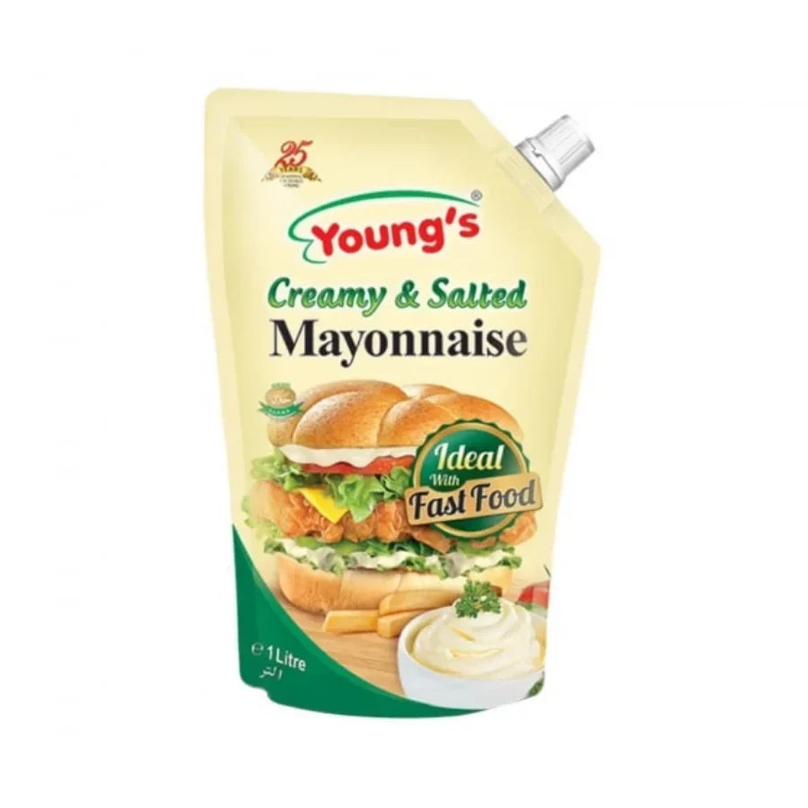 YOUNGS MAYO 1KG CREAMY&SALTED